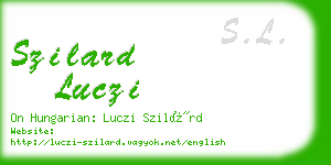 szilard luczi business card